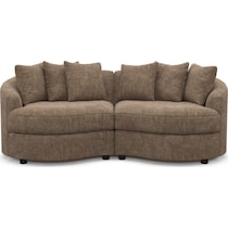allegra dark brown sectional   