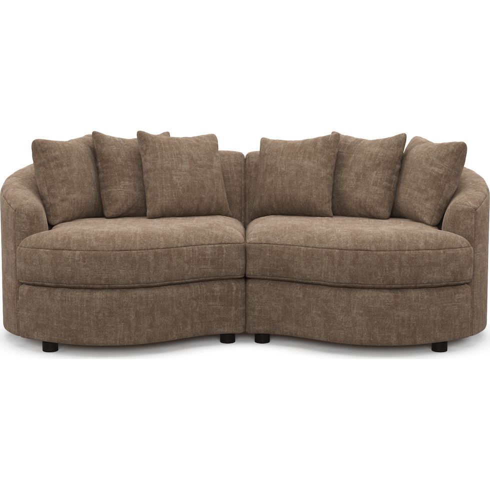 allegra dark brown sectional   