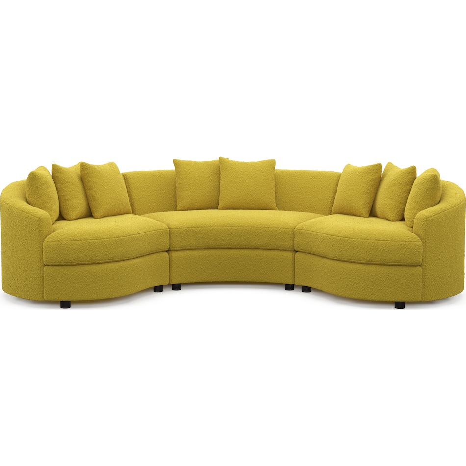 Allegra 3Piece Sectional Value City Furniture