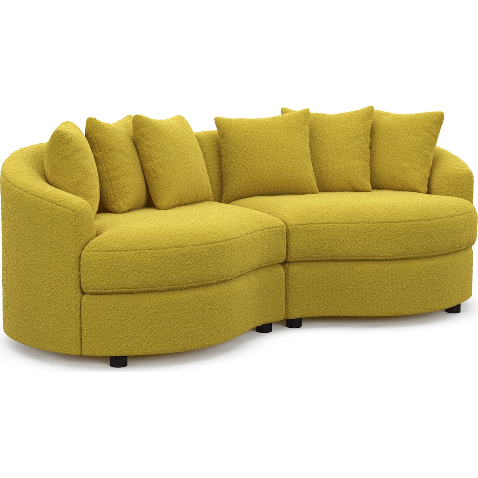 allegra gold sectional   