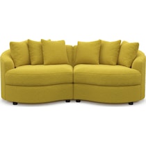 allegra gold sectional   