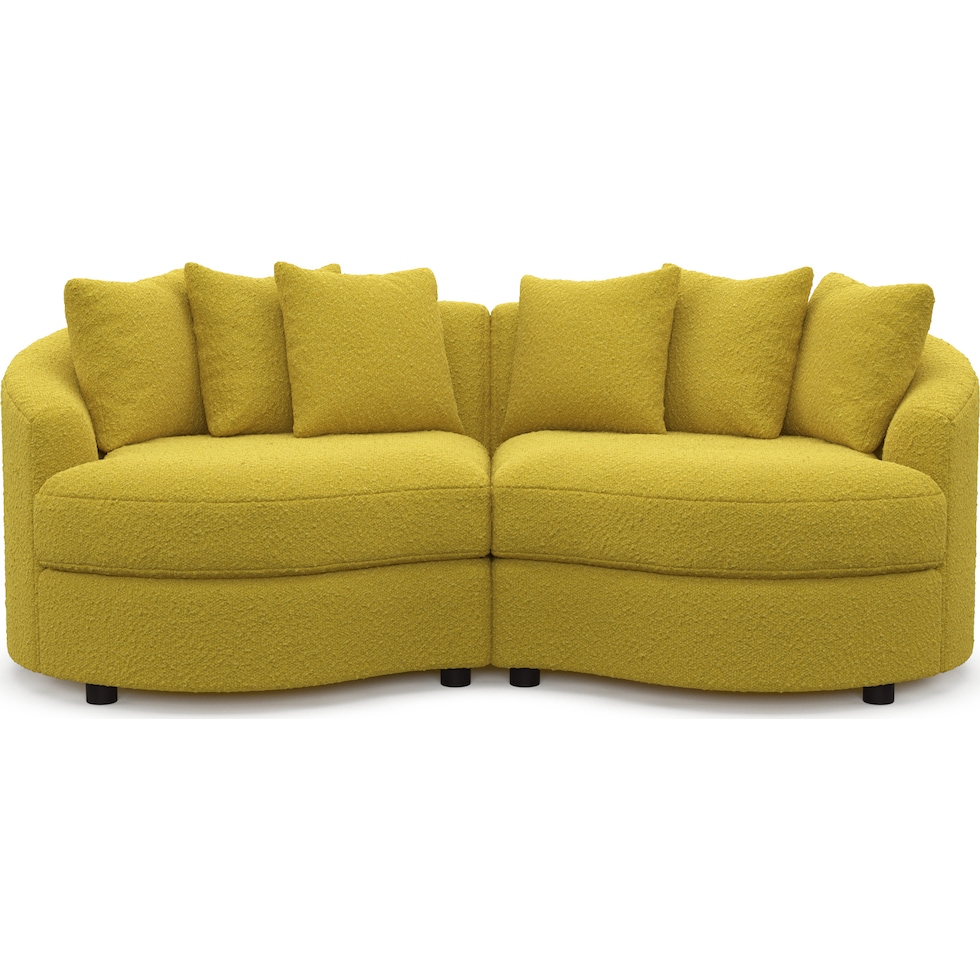 allegra gold sectional   