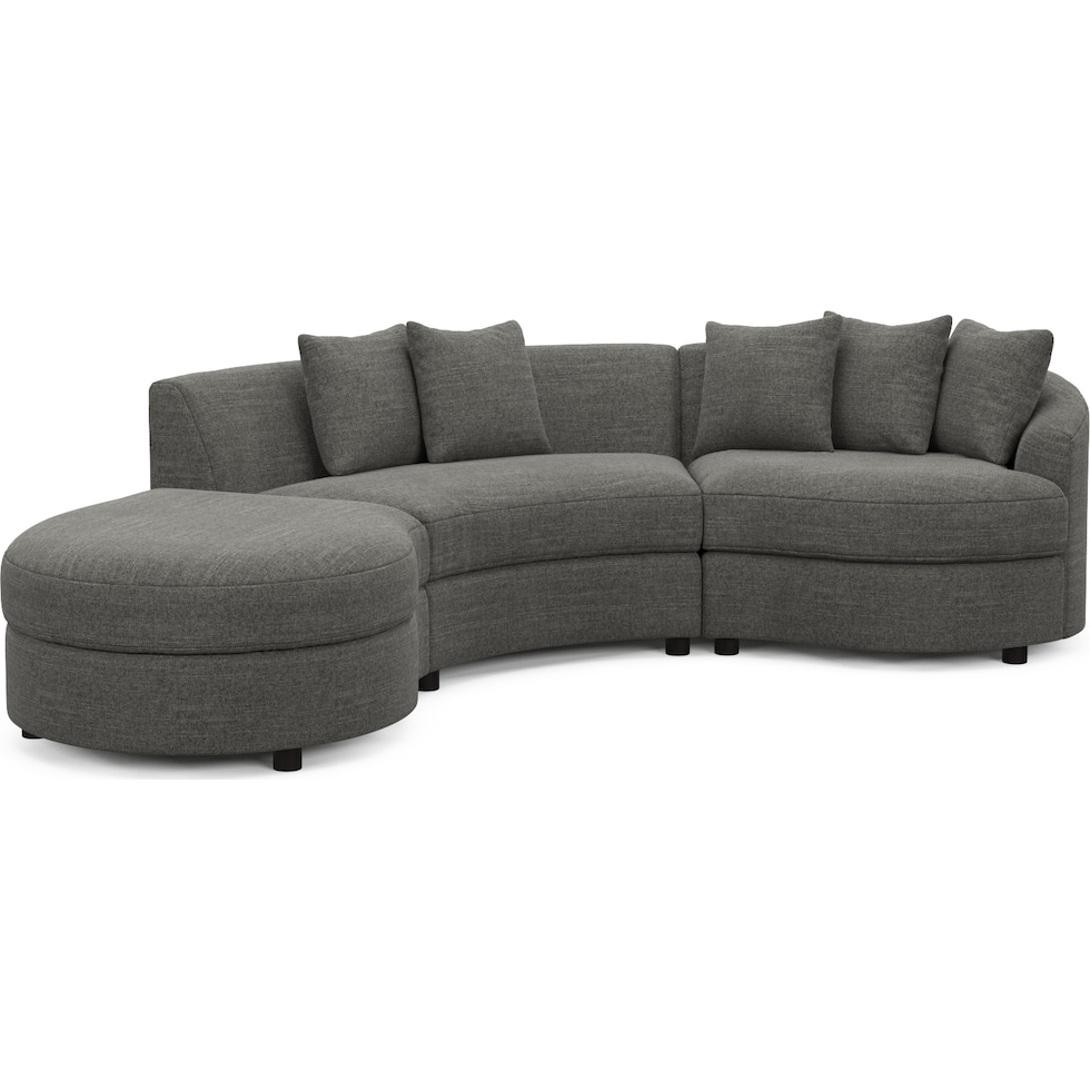 allegra gray sectional   