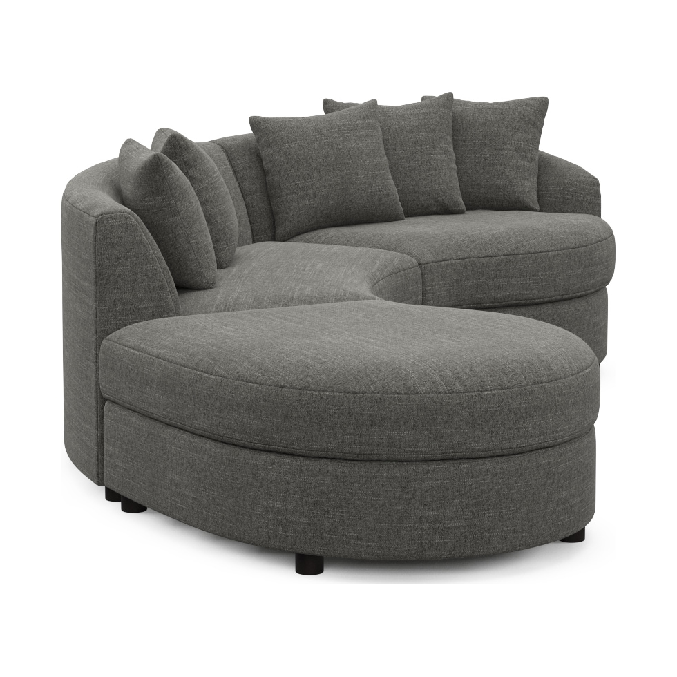 allegra gray sectional   