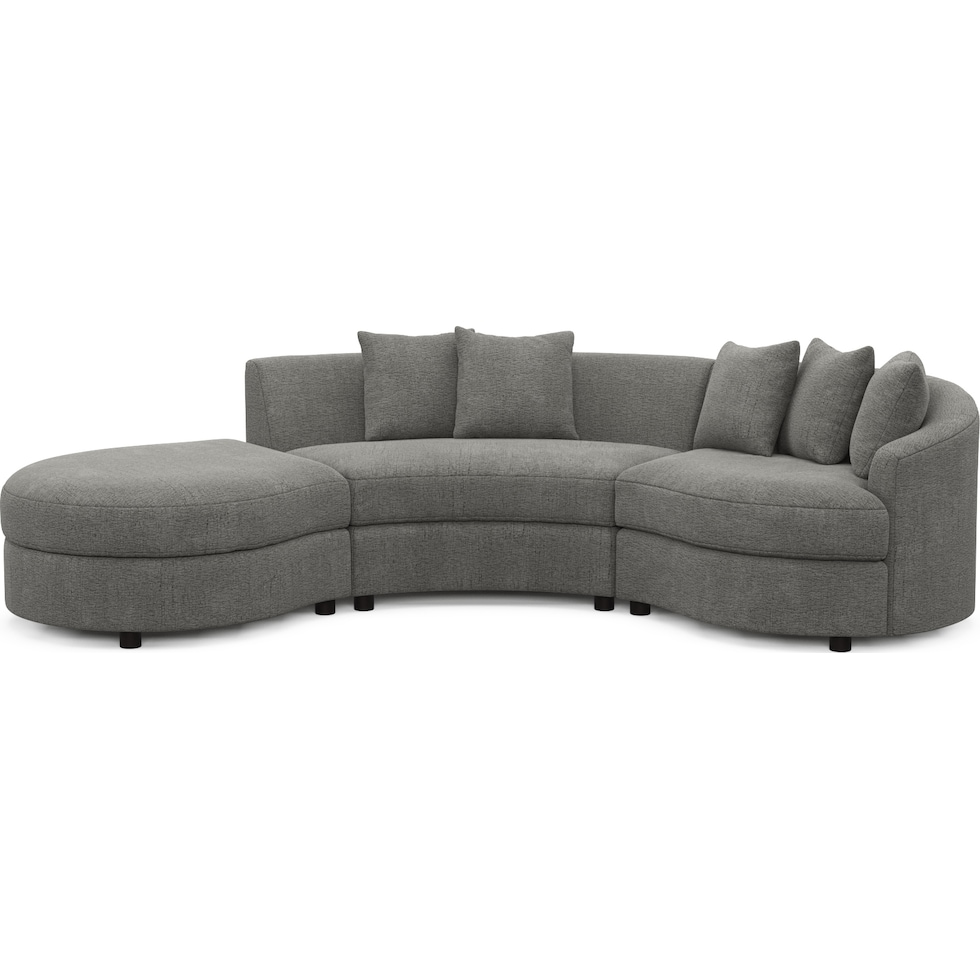 allegra gray sectional   