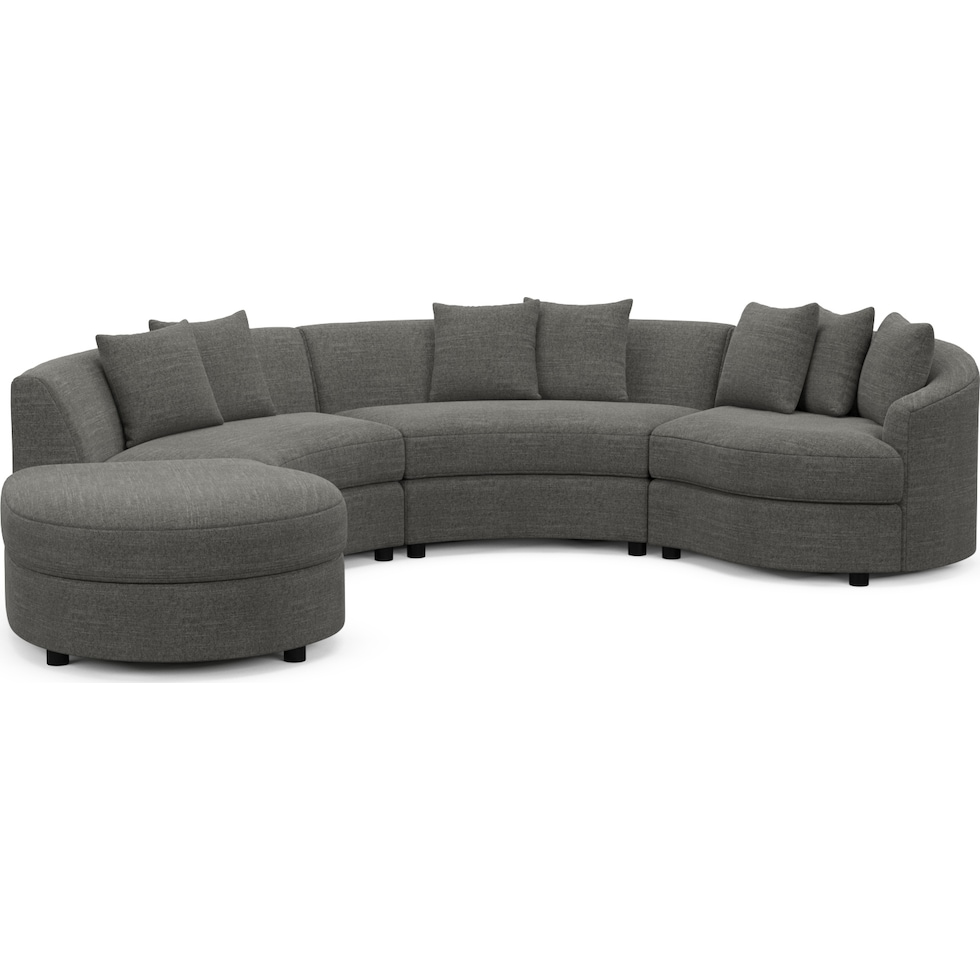 allegra gray sectional   