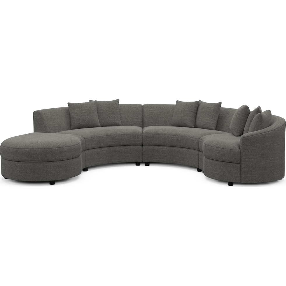 allegra gray sectional   