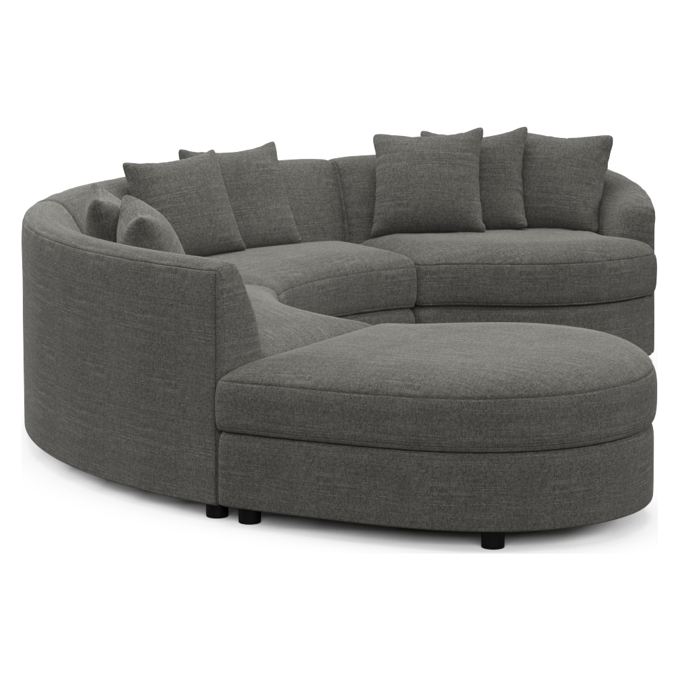 allegra gray sectional   