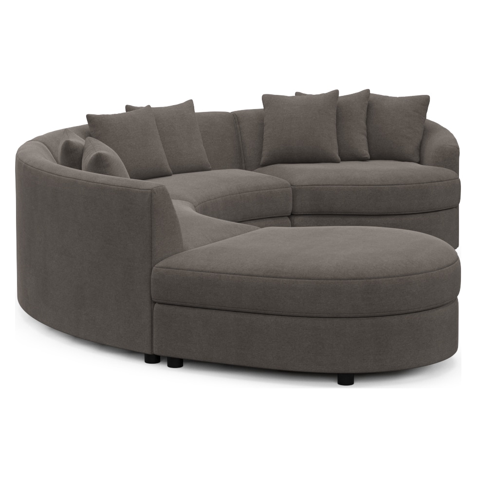 allegra gray sectional   