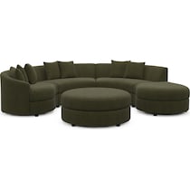 allegra green sectional   