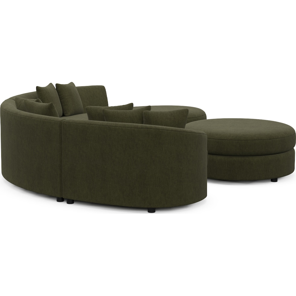 allegra green sectional   