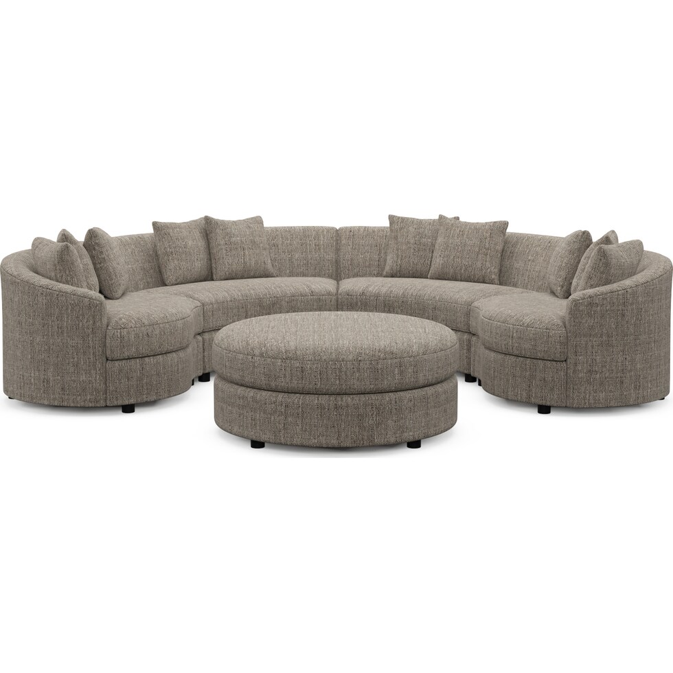 allegra light brown  pc living room   