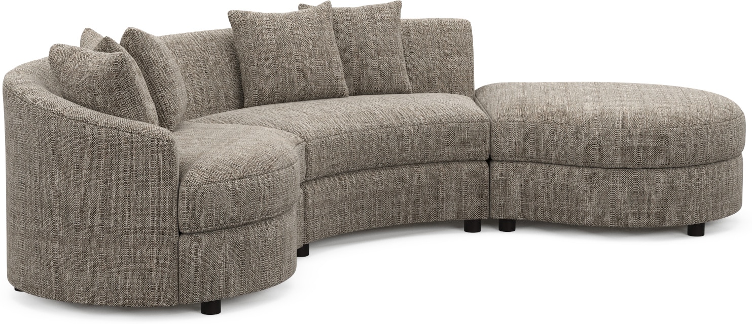 Allegra 3-Piece Sectional with Chaise | Value City Furniture