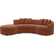 allegra orange sectional   