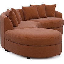 allegra orange sectional   