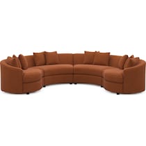 allegra orange sectional   