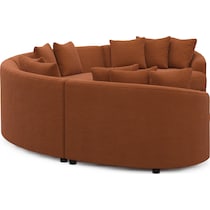 allegra orange sectional   