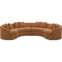 allegra orange sectional   