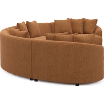 allegra orange sectional   