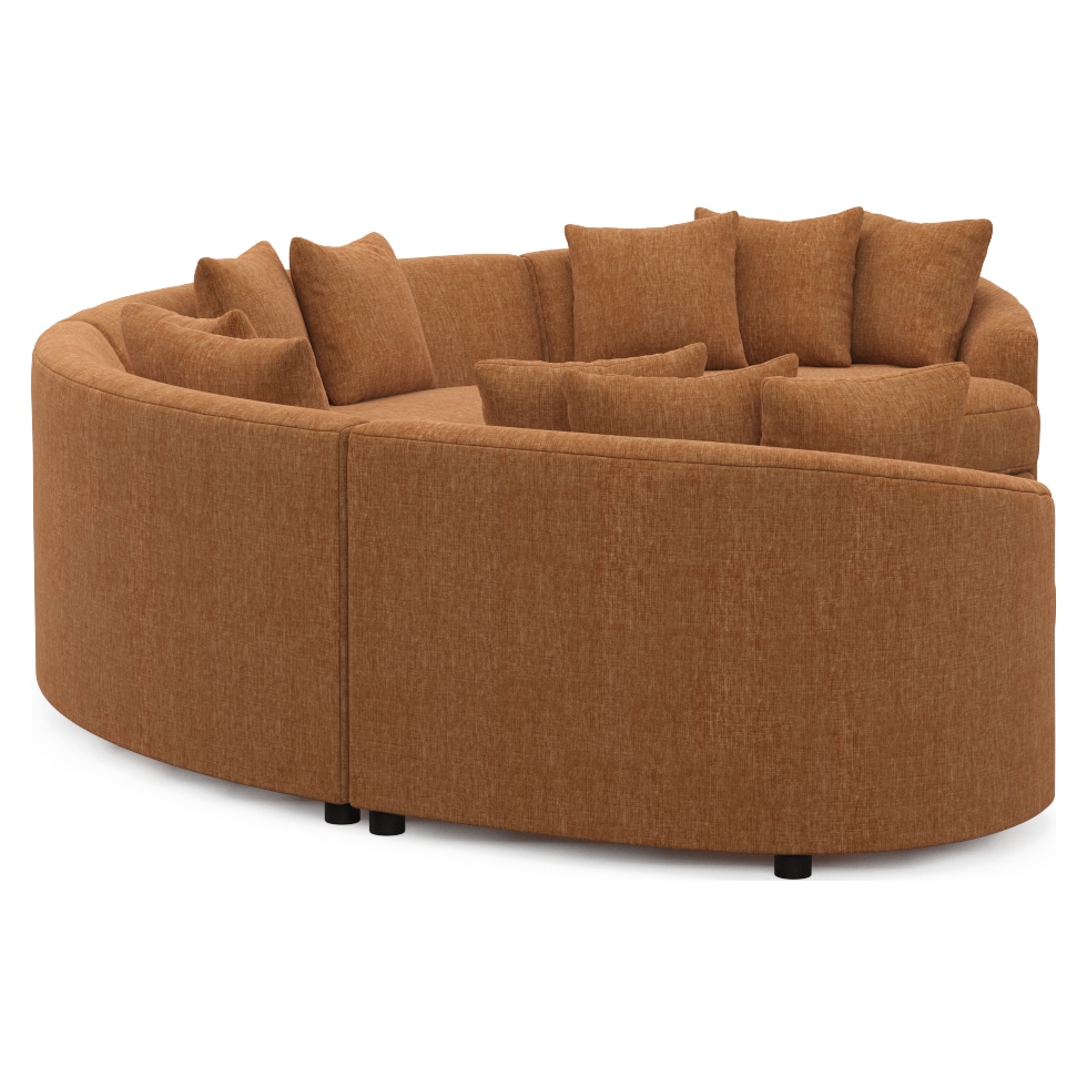 allegra orange sectional   