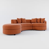 allegra orange sectional web   