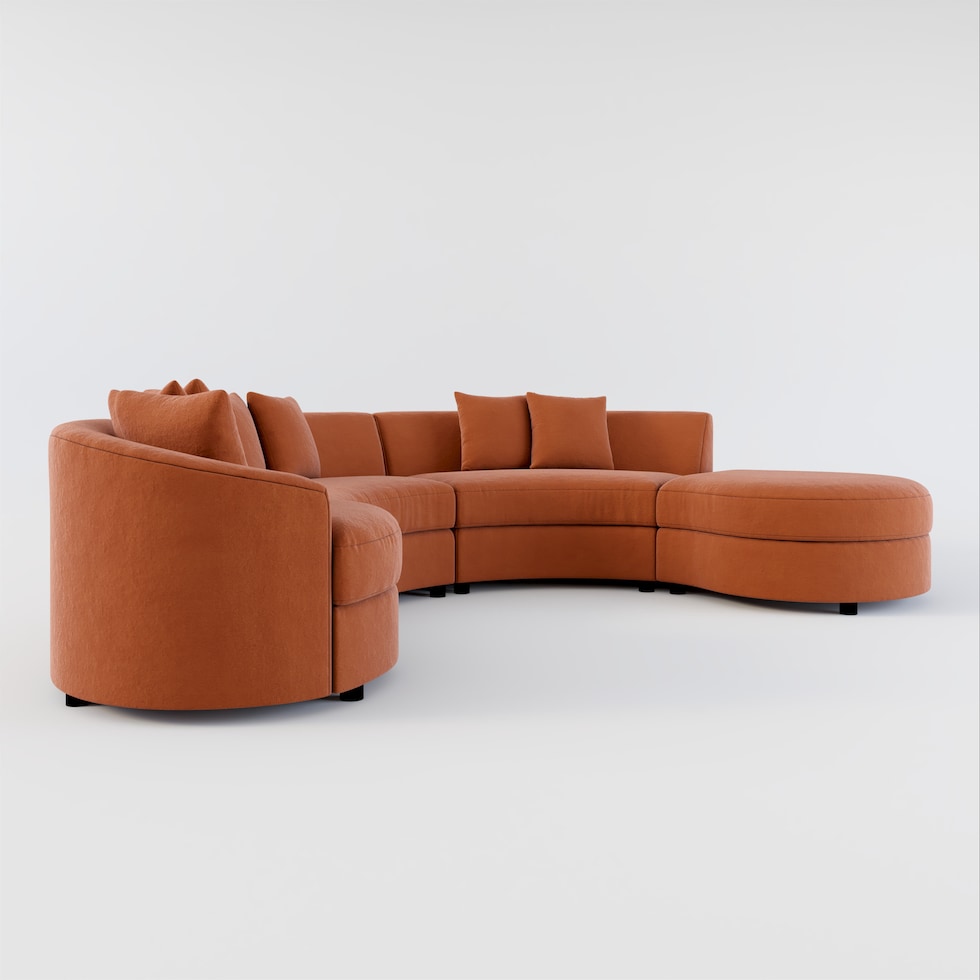 allegra orange sectional web