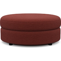 allegra red ottoman   