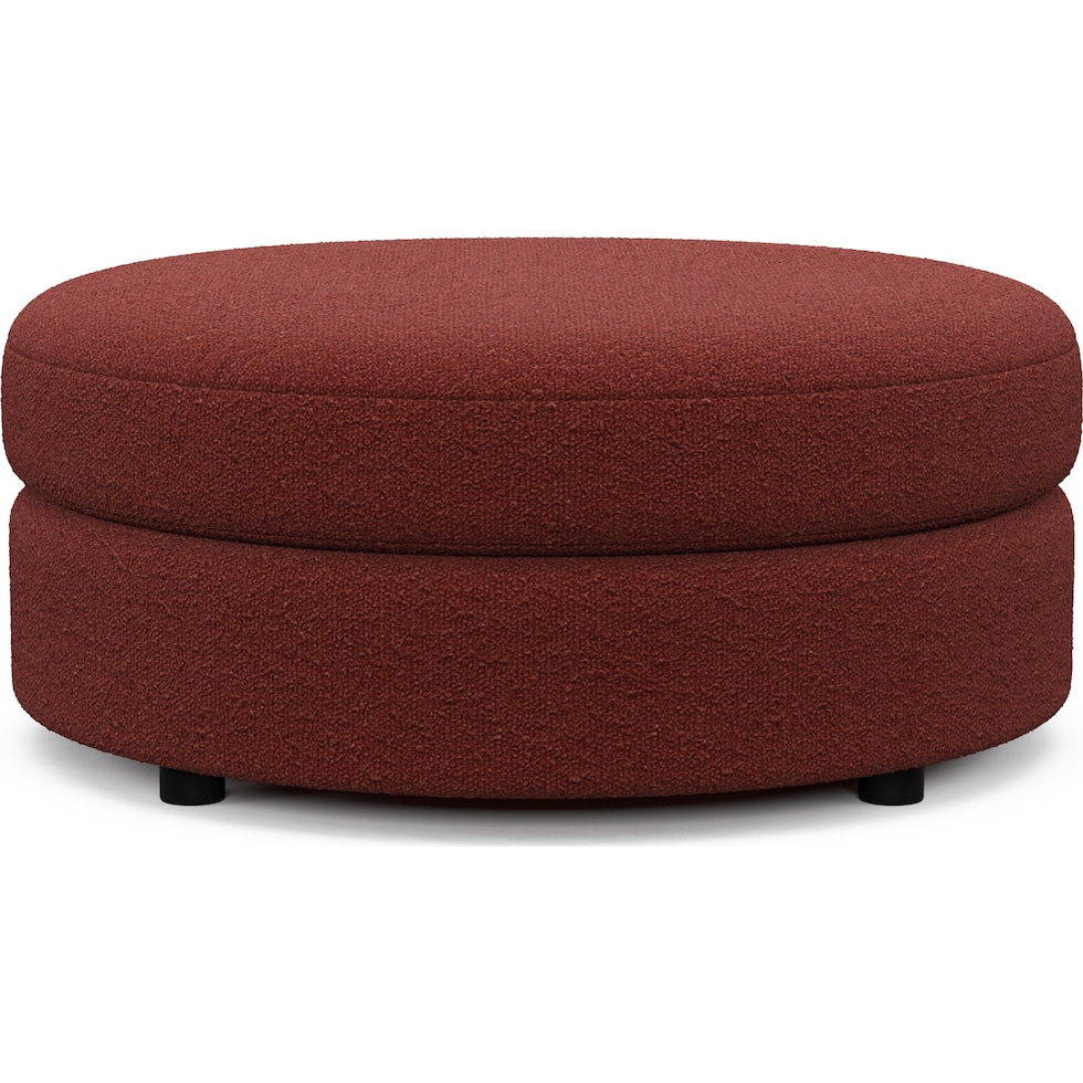 allegra red ottoman   