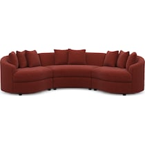 allegra red sectional   