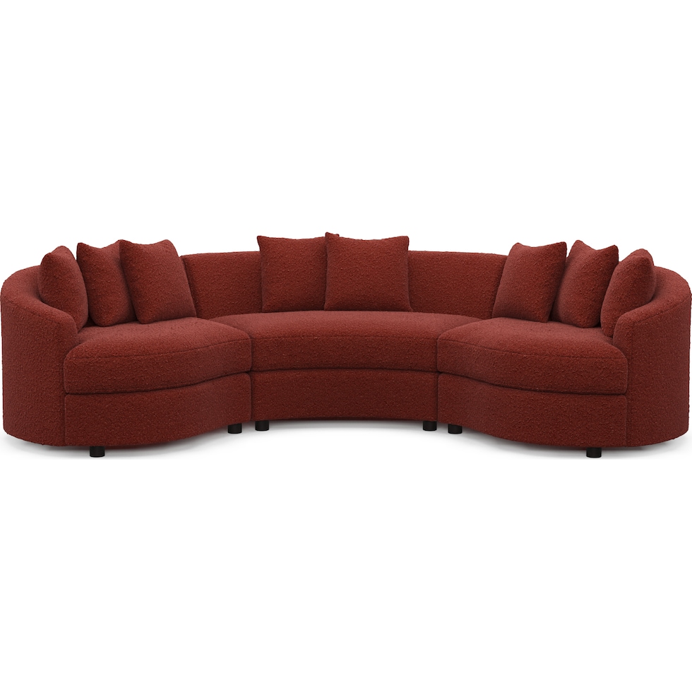 allegra red sectional   