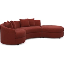 allegra red sectional   