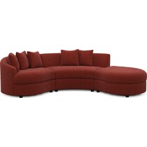 allegra red sectional   