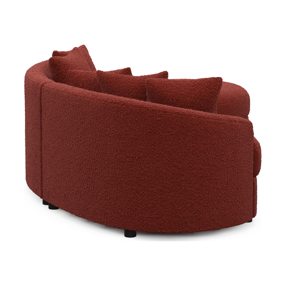 allegra red sectional   