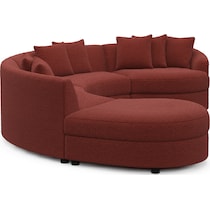 allegra red sectional   