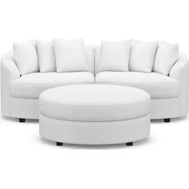 Allegra 2-Piece Sectional and Ottoman