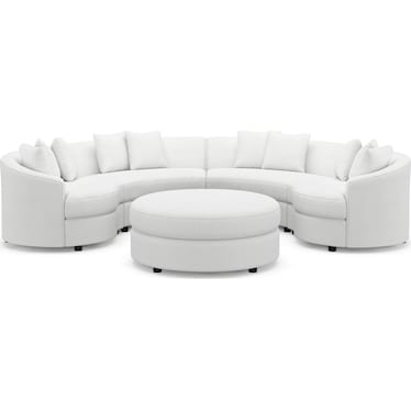 Allegra 4-Piece Sectional and Ottoman