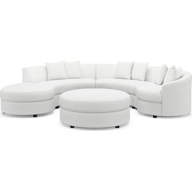Allegra 4-Piece Sectional with Chaise and Ottoman