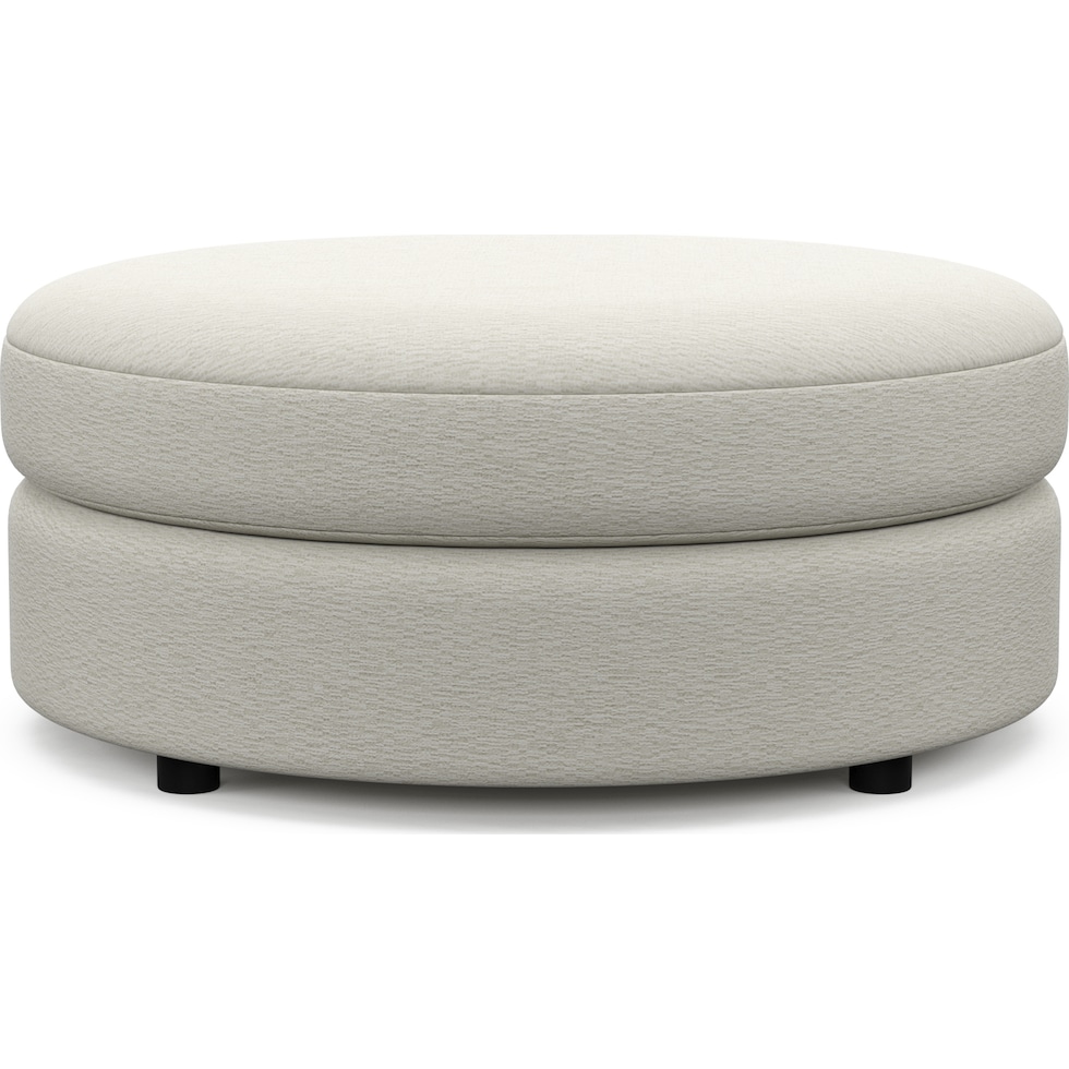 allegra white ottoman   