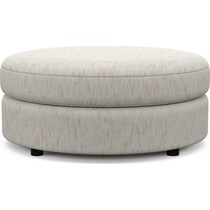 allegra white ottoman   