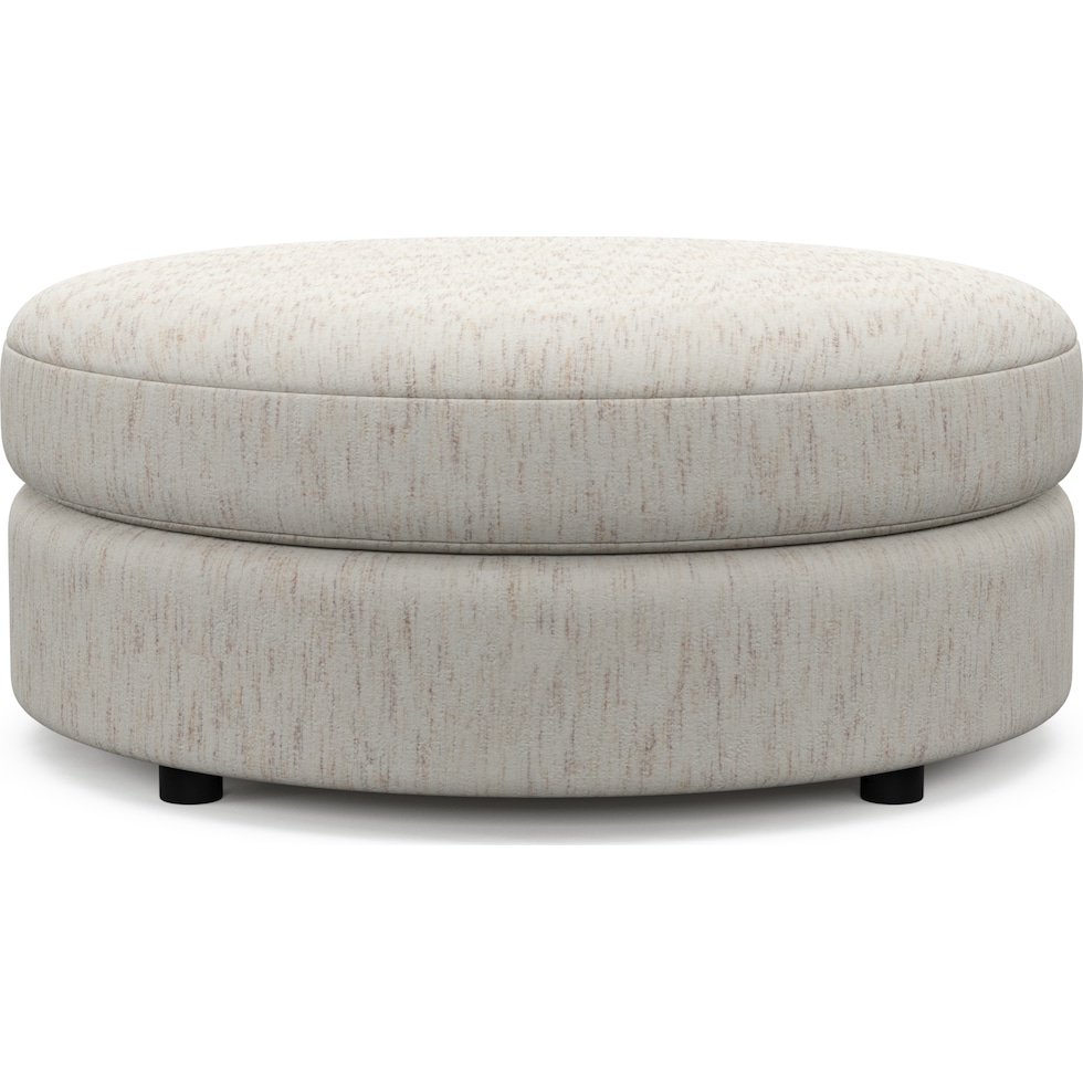 allegra white ottoman   
