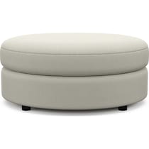 allegra white ottoman   