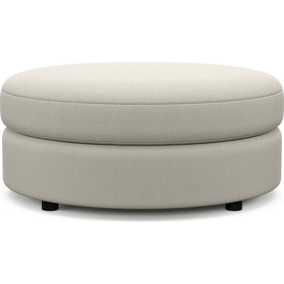 allegra white ottoman   
