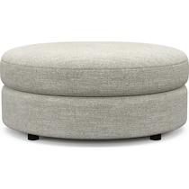 allegra white ottoman   