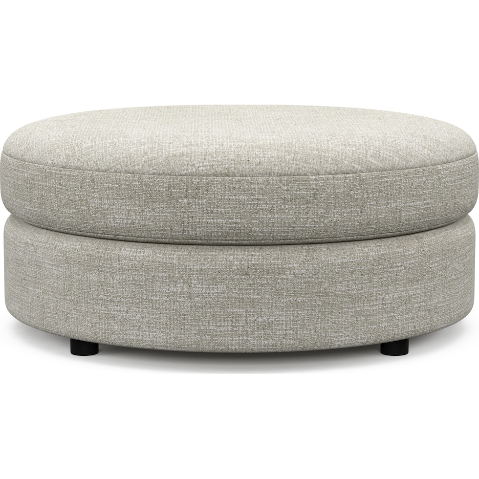 allegra white ottoman   