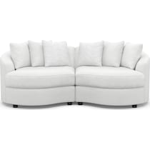 allegra white sectional   