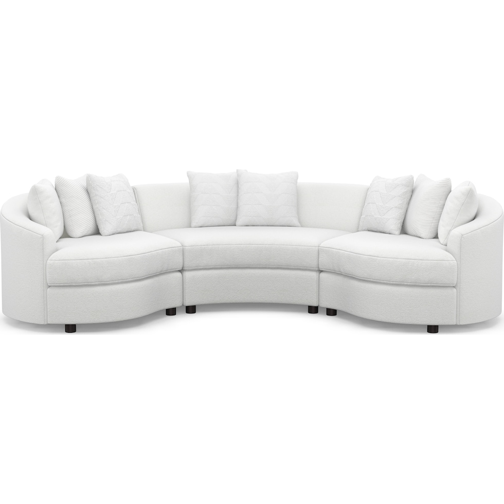 allegra white sectional   