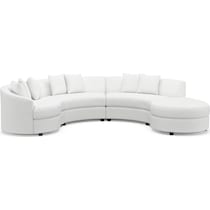 allegra white sectional   