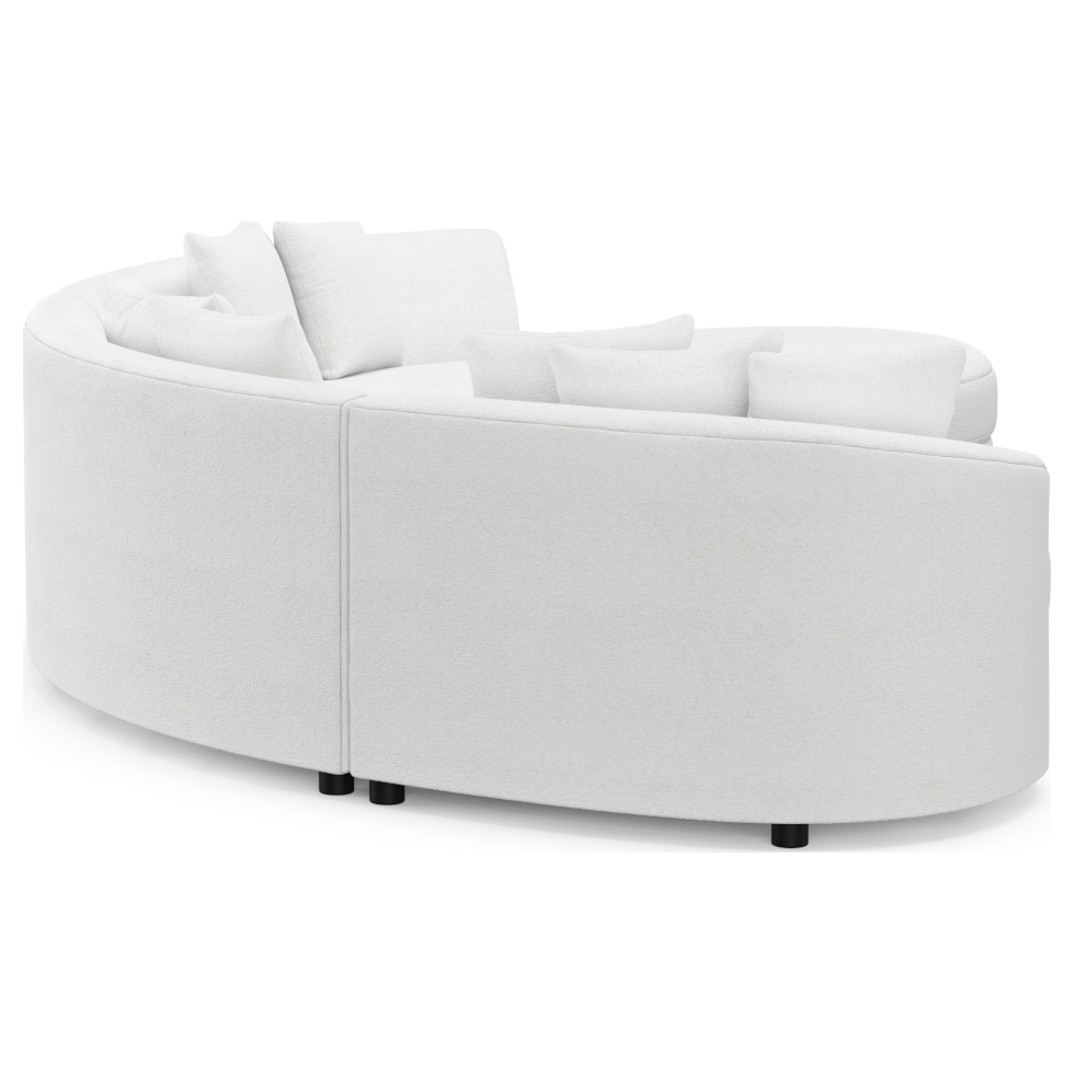 allegra white sectional   