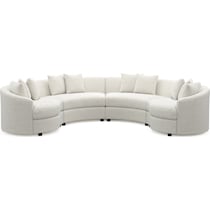 allegra white sectional   