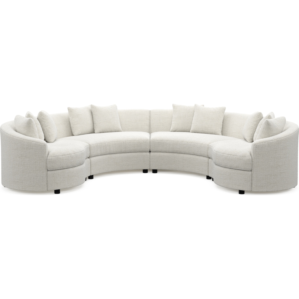 allegra white sectional   